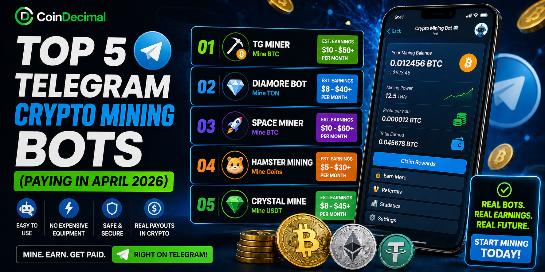 Top 5 Telegram Crypto Mining Bots (Paying in April 2026)